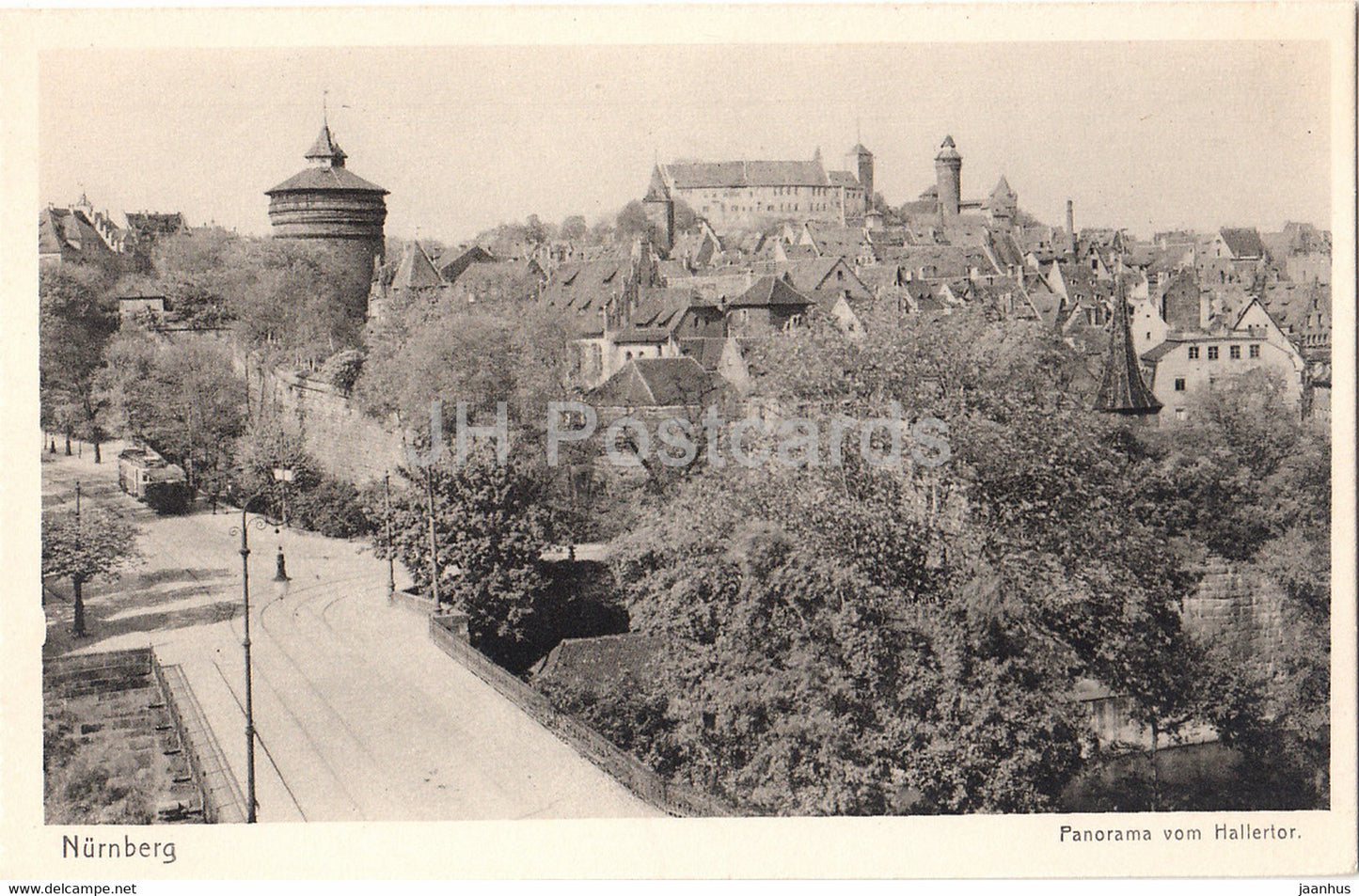 Nurnberg - Panorama von Hallertor - 32 - old postcard - Germany - unused - JH Postcards