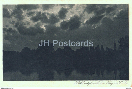 Still neigt sich der Tag zu Ende - Heimatbilder - old postcard - Germany - unused - JH Postcards