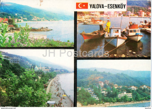 Yalova Esenkoy - Four different views - boat - Selar Ofset - 1991 - Turkey - used - JH Postcards