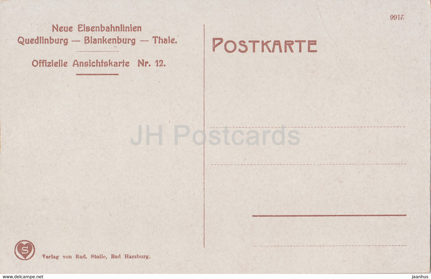 Hexentanzplatz vom Hirschgrund - Neue Eisenbahnlinien Quedlinburg Blankenburg Thale - 12 cartes postales anciennes - Allemagne - inutilisé