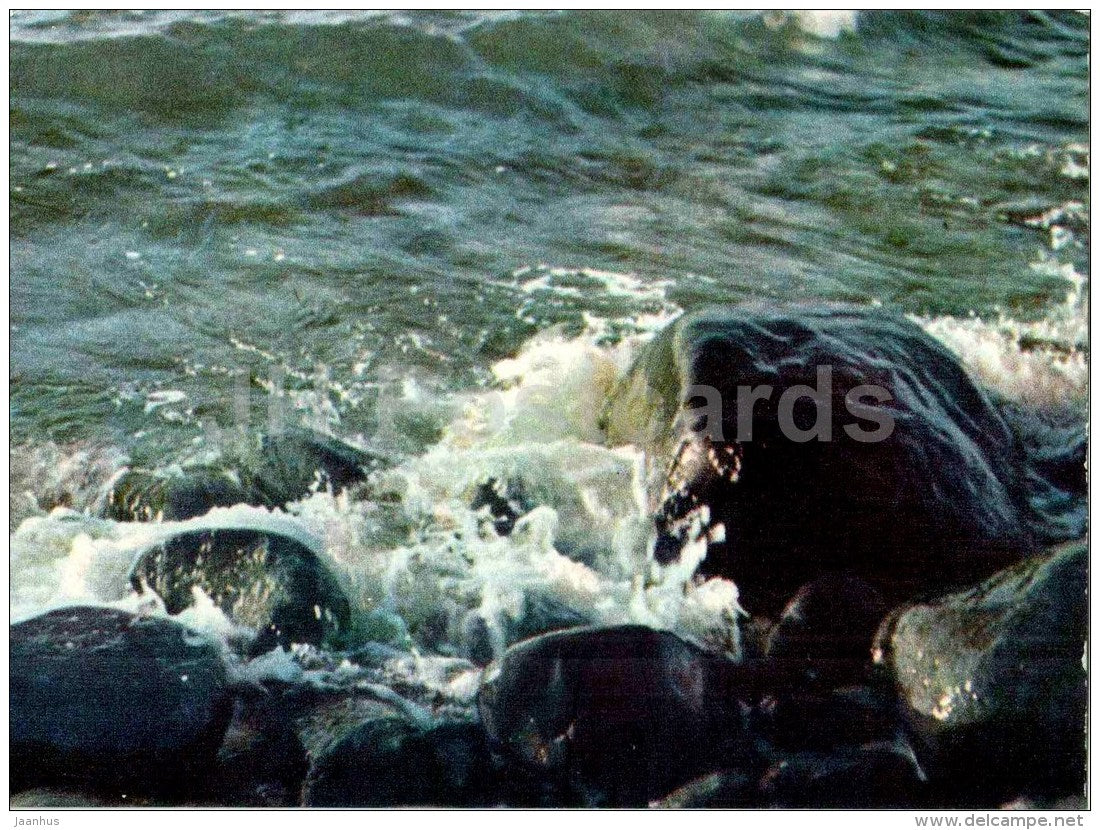 The Rough sea - Vidzeme seaside views - Latvia USSR - unused - JH Postcards