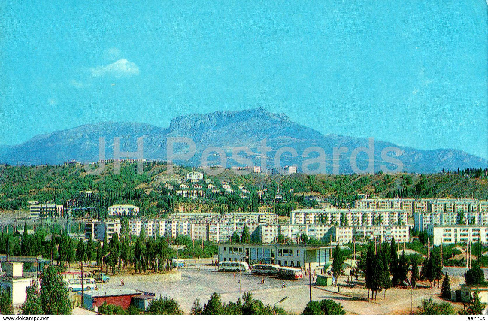 Alushta - View at the Town - 1976 - Ukraine USSR - unused - JH Postcards