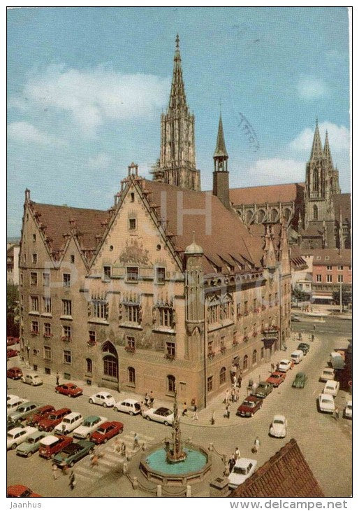 Universitätsstadt Ulm - Rathaus und Münster - town hall - 79 - Germany - 1974 gelaufen - JH Postcards