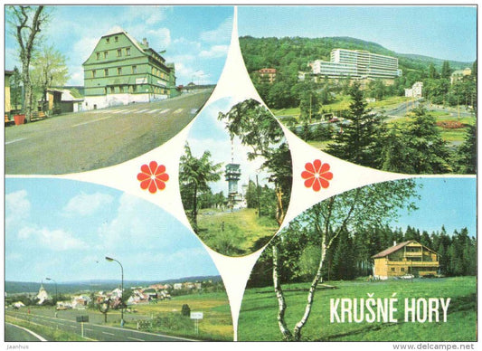 Bozi Dar - Jachymov - mountain Klinovec - Krusne Hory - Ore Mountains - Czechoslovakia - Czech - used 1979 - JH Postcards