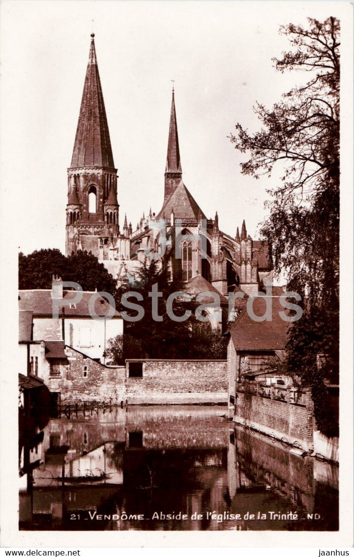 Vendome - Abside de l'eglise de la Trinite - church - 21 - old postcard - France - unused - JH Postcards