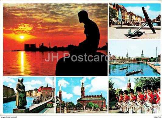 Copenhagen - multiview - Little Mermaid - Gammel Strand - Nyhavn - 1995 - Denmark - used - JH Postcards