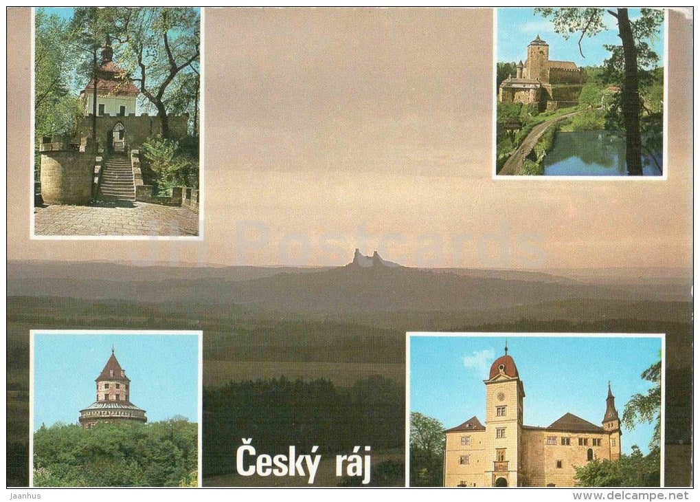 Cesky Raj - castle Valdstejn - Kost - Humprecht - Hruby Rohozec - Czechoslovakia - Czech - used 1982 - JH Postcards