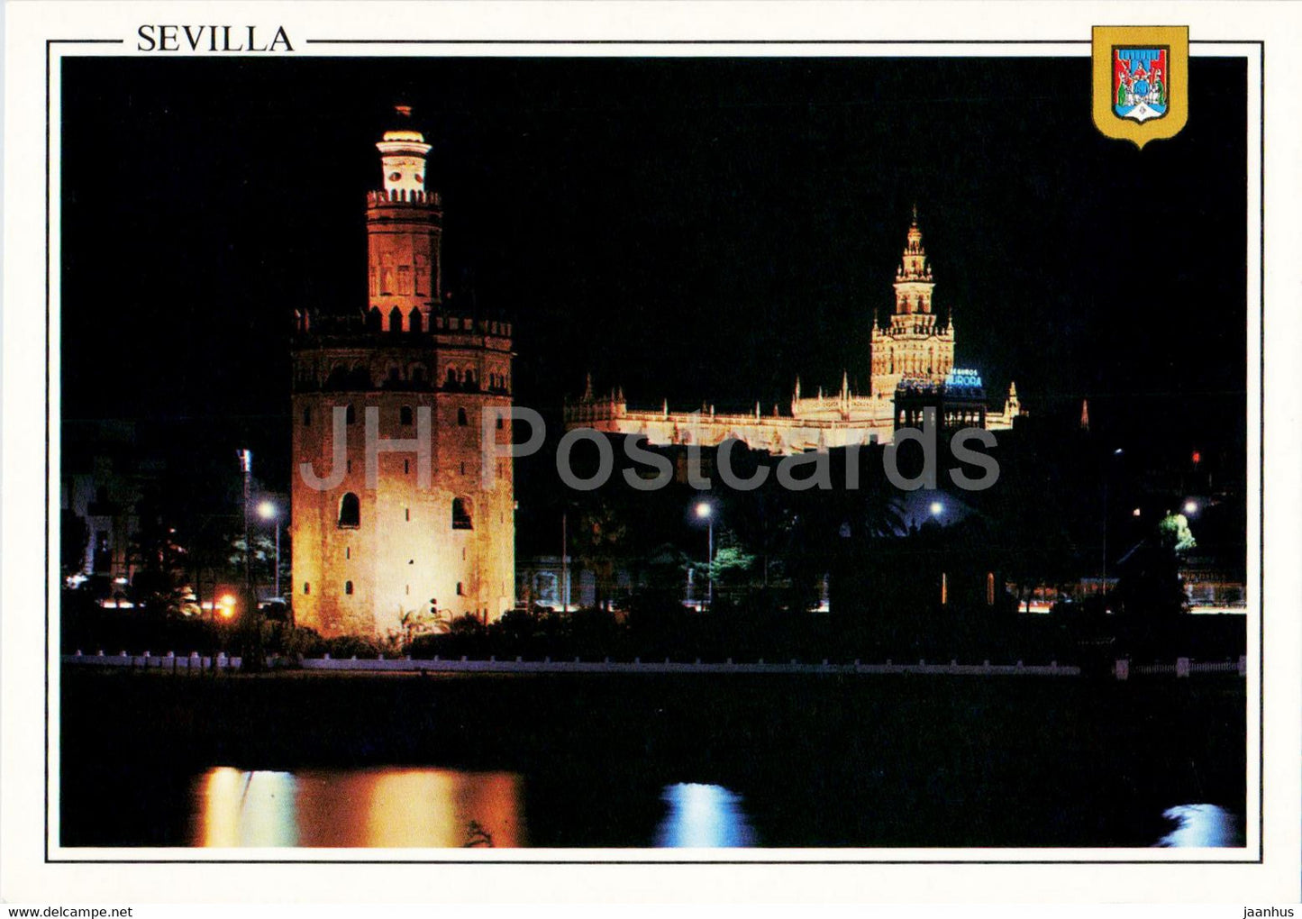 Sevilla - Torre del Oro y la Giralda - Gold's Tower - 10 - Spain - unused - JH Postcards