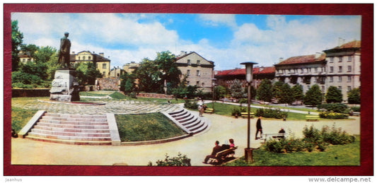 monument to Petras Tsvirka - Vilnius - 1968 - Lithuania USSR - unused - JH Postcards