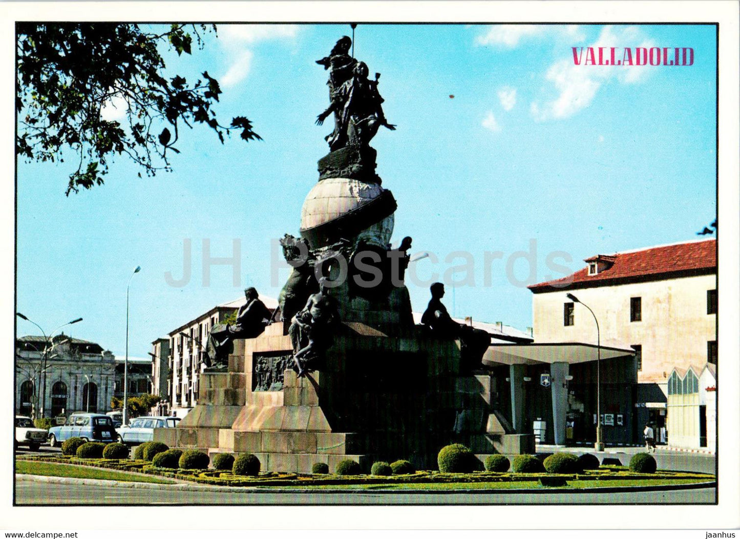 Valladolid - monumento a Colon - Columbus monument - 468 - Spain - unused - JH Postcards