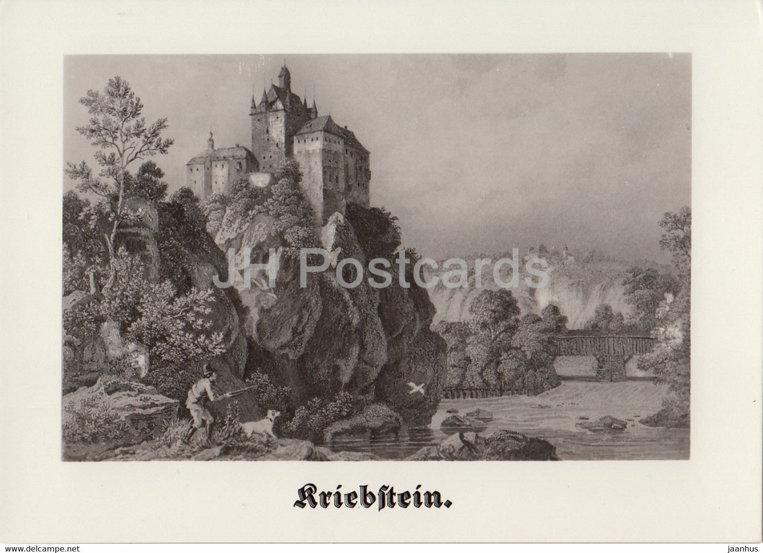 Kriebstein by Ludwig Richter - Sachsische Burgen - Saxon Castles - DDR Germany - unused - JH Postcards