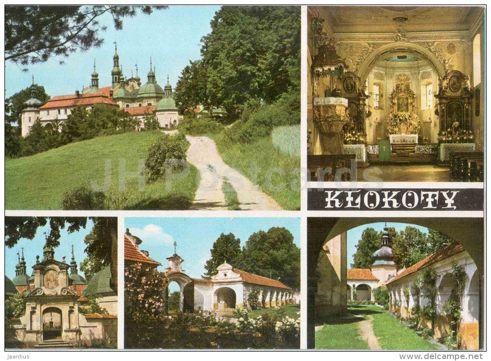 Baroque pilgrimage site of Klokoty - church - Czechoslovakia - Czech - unused - JH Postcards