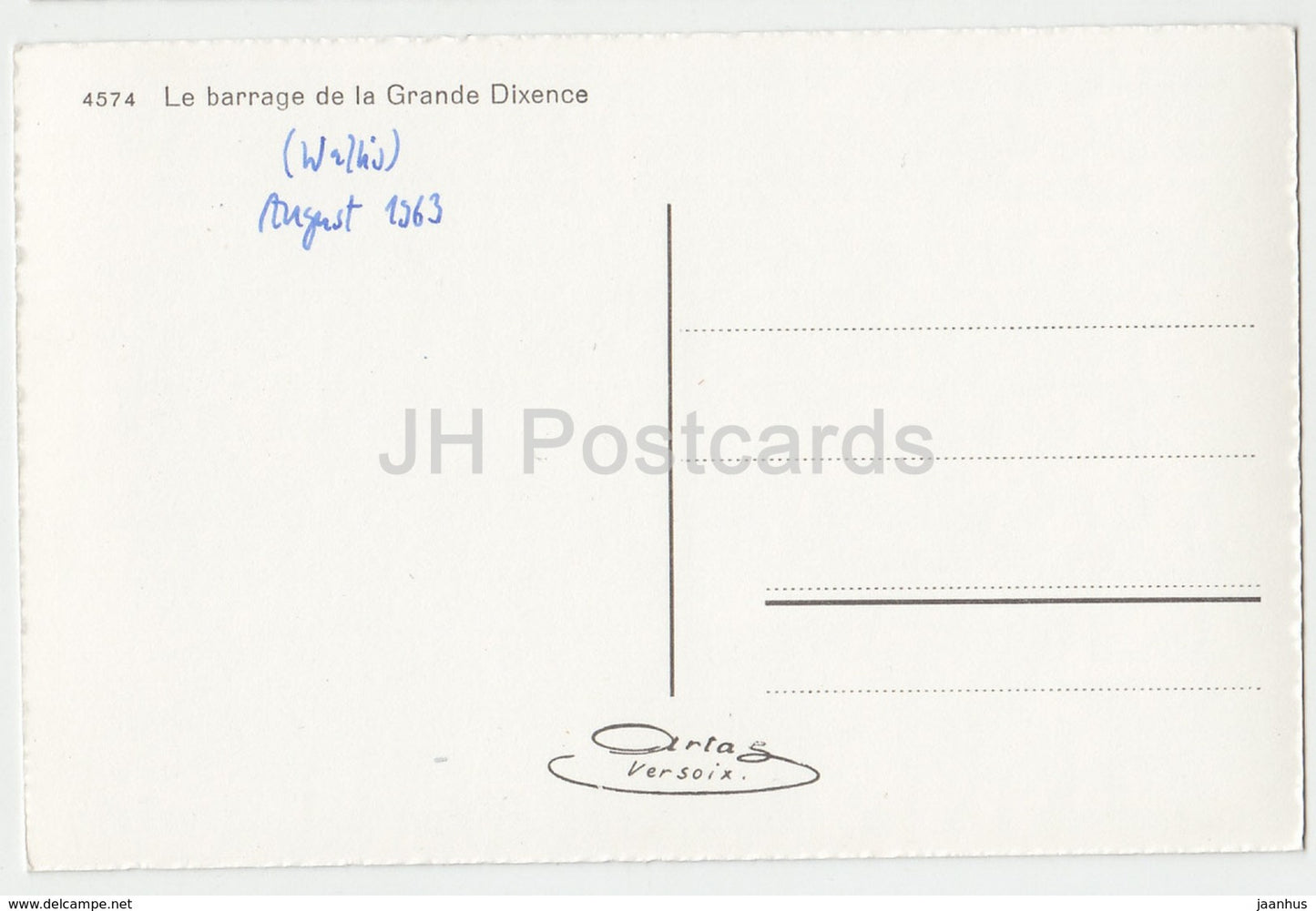 Le barrage de la Grande Dixence - 4660 - Switzerland - 1963 - used