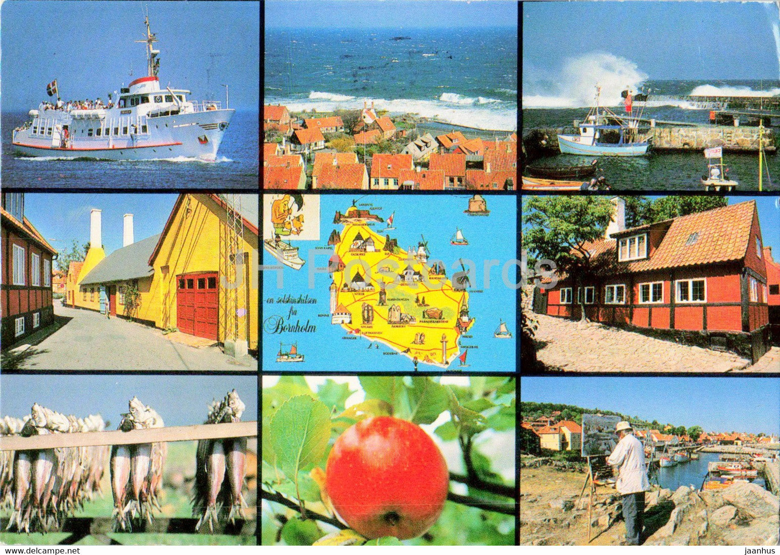 Bornholm - Gudhjem - multiview - Denmark - used - JH Postcards