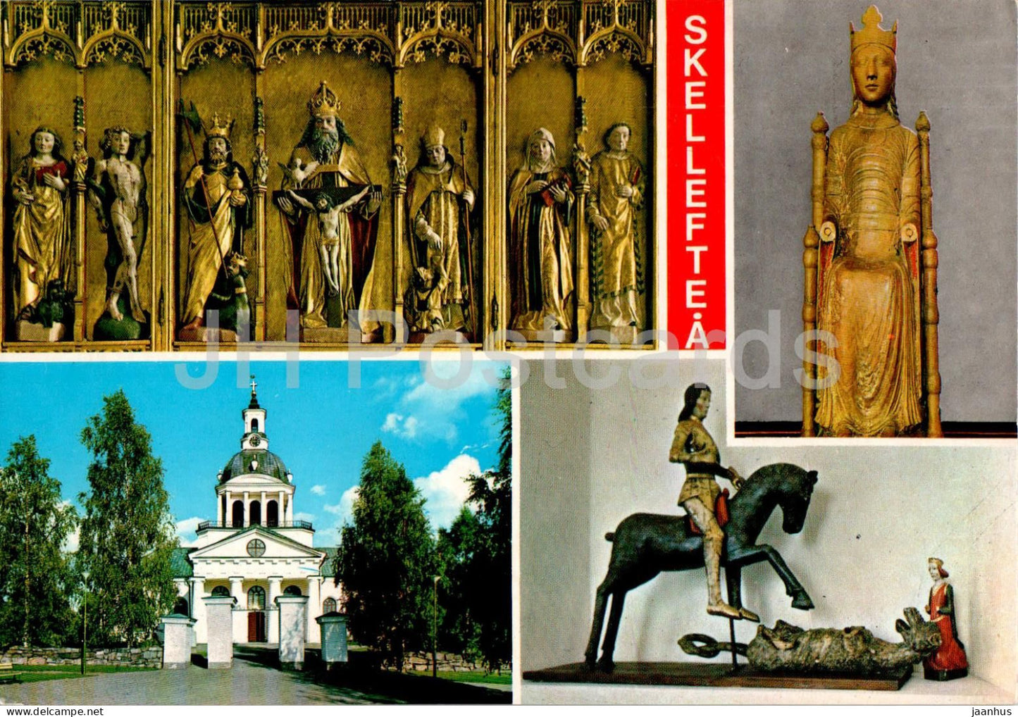 Skelleftea - Landsforsamlingens Kyrka - church - multiview - 2/414 - Sweden – unused – JH Postcards