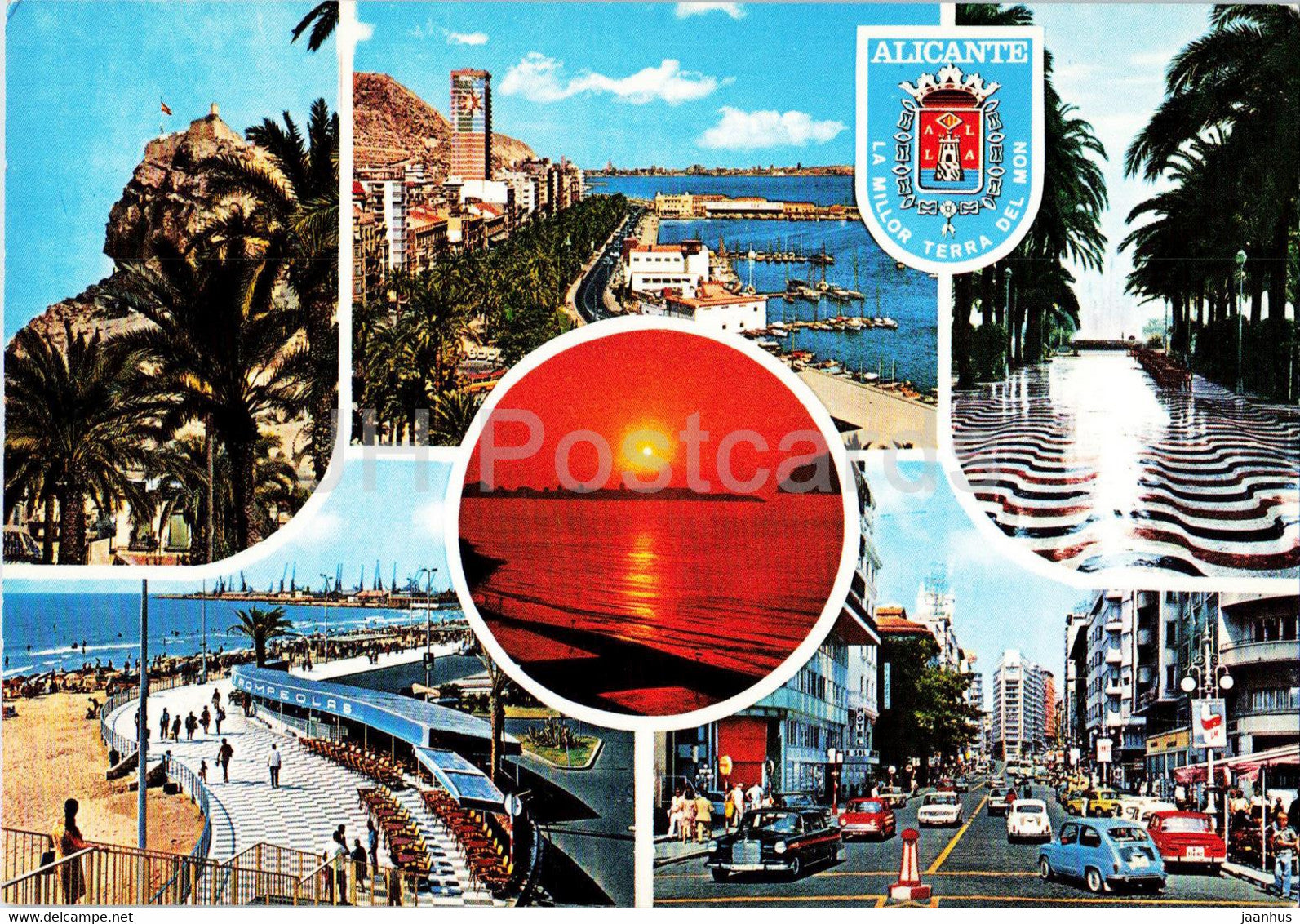 Alicante - car - multiview - 87 - Spain - unused - JH Postcards