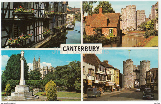 Canterbury - Weaver's Houses - Westgate Gardens - cathedral - multiview - PLC4506 - United Kingdom - England - unused - JH Postcards