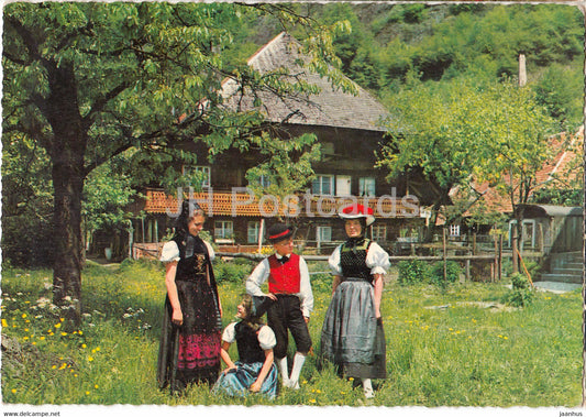 Schwarzwald - Trachten - folk costumes - 1960 - Germany - used - JH Postcards