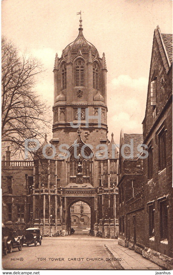 Oxford - Tom Tower Christ Church - old postcard - England - United Kingdom - unused - JH Postcards