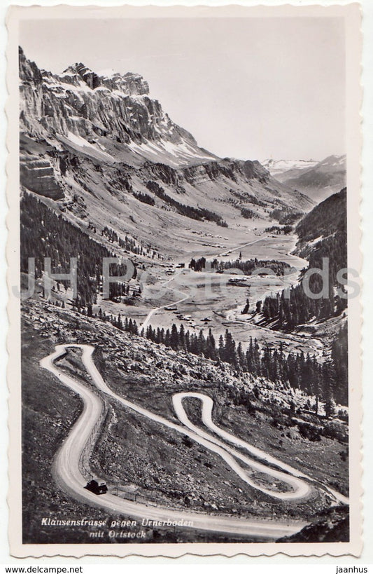 Klausenstrasse gegen Urnerboden mit Ortstock - 56 - Switzerland - old postcard - unused - JH Postcards