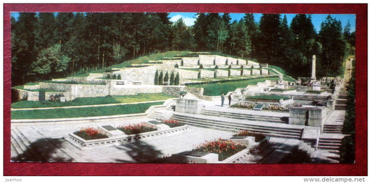 Soldiers` Cemetery - Vilnius - 1968 - Lithuania USSR - unused - JH Postcards