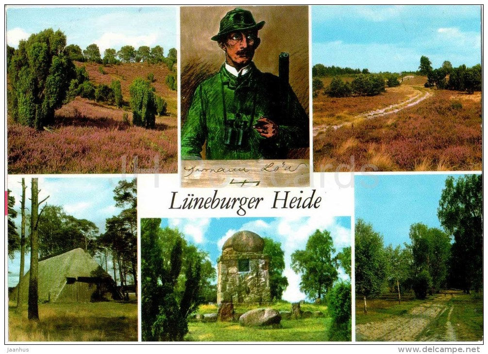 Lüneburger Heide - Jäger - hunter - Germany - 1999 gelaufen - JH Postcards