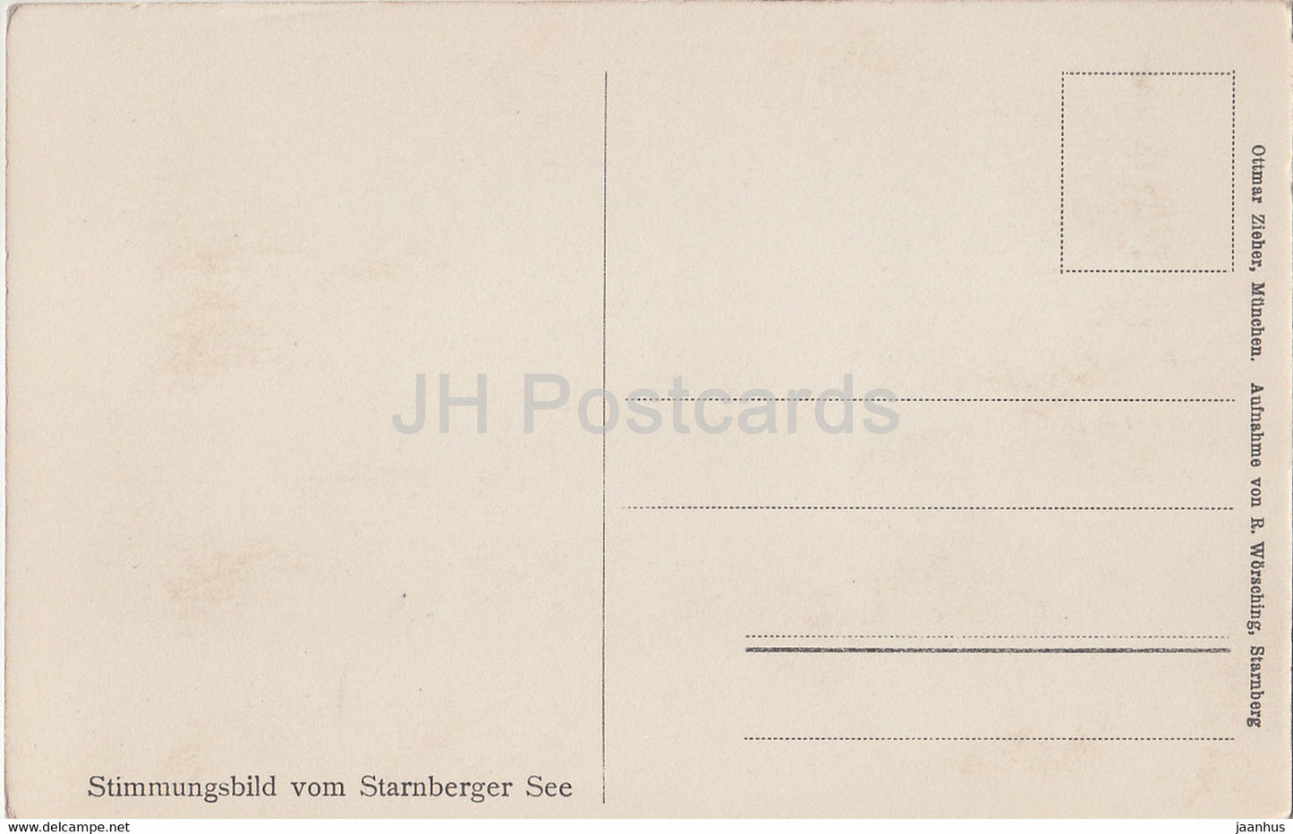 Stimmungsbild vom Starnberger See - bateau à voile - carte postale ancienne - Allemagne - inutilisé