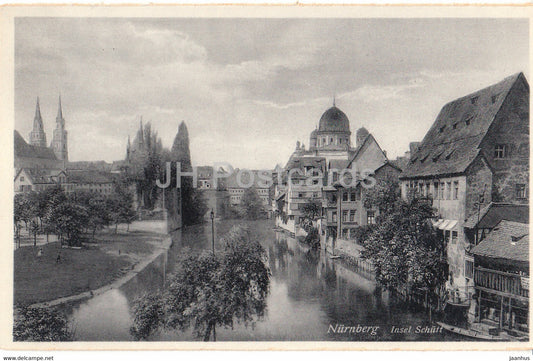 Nurnberg - Insel Schutt - Nuremberg - 30732 - old postcard - Germany - unused - JH Postcards