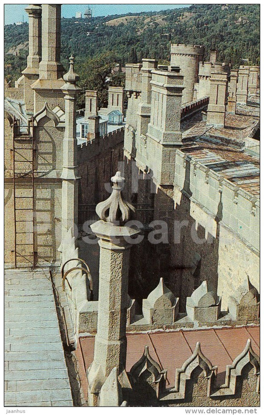 Architectural Details of the Palace - Alupka Palace Museum - Crimea - 1989 - Ukraine USSR - unused - JH Postcards