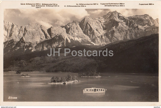 Eibsee - old postcard - 1935 - Germany - used - JH Postcards