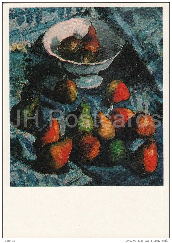 painting by I. Grabar - Still Life with Pears , 1922 - Russian art - Russia USSR - 1979 - unused - JH Postcards