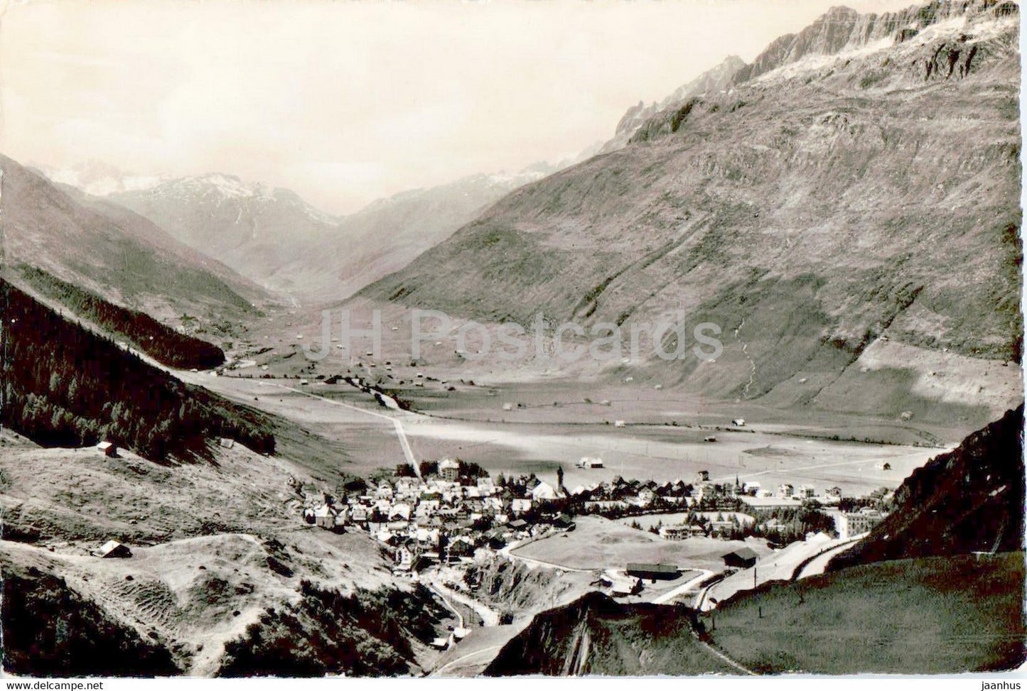 Andermatt gegen Hospental und Furka - 4211 - old postcard - Switzerland - unused - JH Postcards