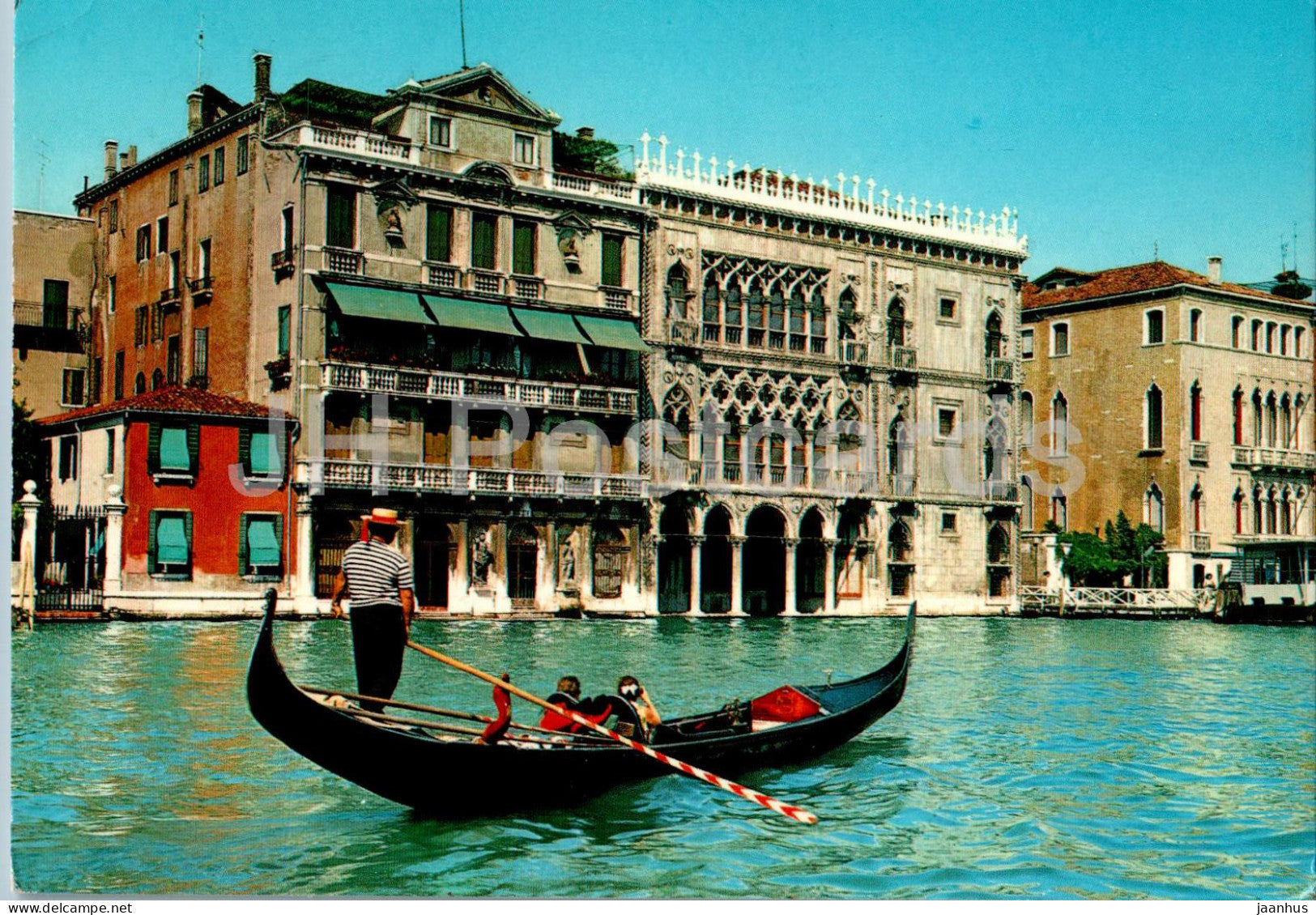 Venezia - Venice - Ca d'Oro - The Golden House - gondola - boat - 355 - 1984 - Italy - used - JH Postcards