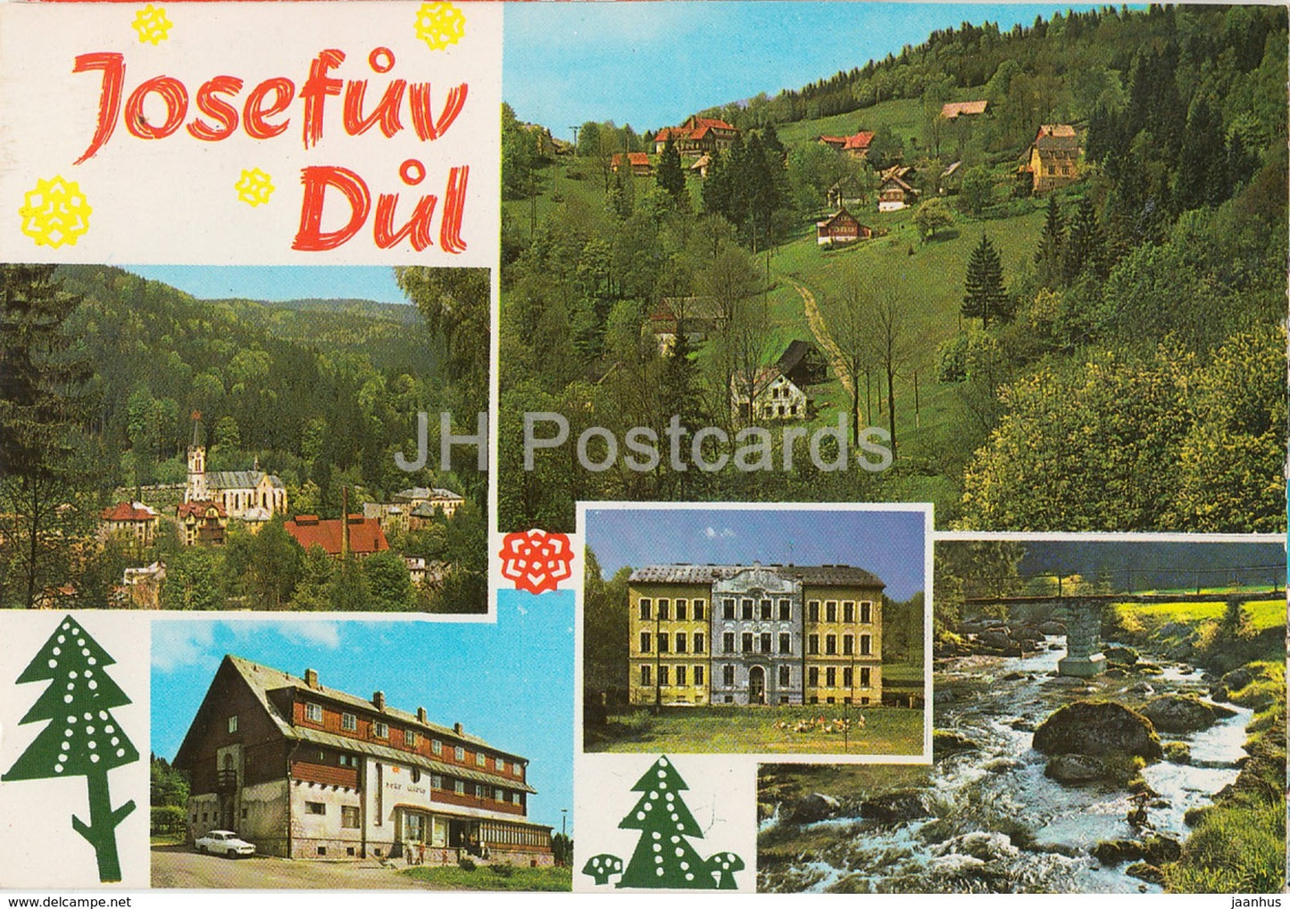 Josefuv Dul - general view -  Convalescent home - recreation center multiview - Czechoslovakia - Czech Republic - used - JH Postcards