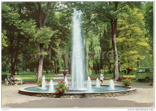 Bad Mergentheim - Wasserspiele - fountain - 1050/7 - Germany - 1975 gelaufen - JH Postcards