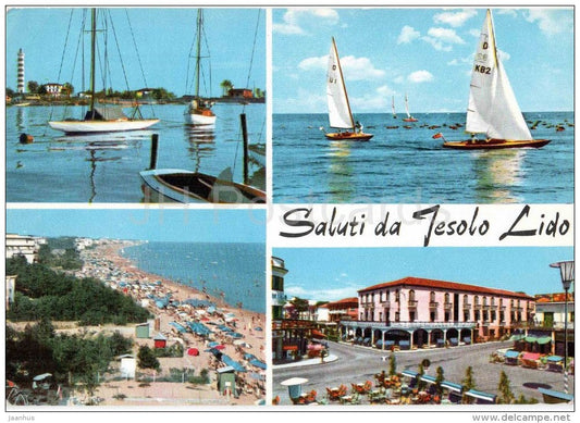 Saluti da Jesolo Lido - sailing boat - Venezia - Veneto - JE 150 - Italia - Italy - sent from Italy to Germany 1964 - JH Postcards