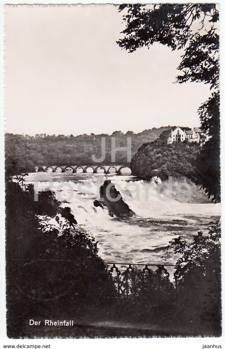 Der Rheinfall - waterfall - 7836 - Switzerland - 1946 - used - JH Postcards