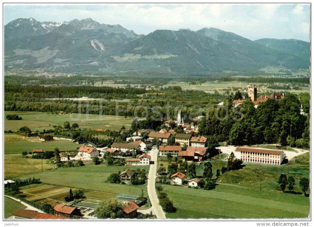 Luftkurort Neubeuern am Inn mit Blick zum Wendelstein , 1840 m - Nebe 512 - Germany - 1977 gelaufen - JH Postcards