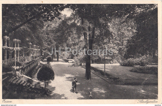 Essen - Stadtgarten - 2112 - old postcard - 1927 - Germany - used - JH Postcards