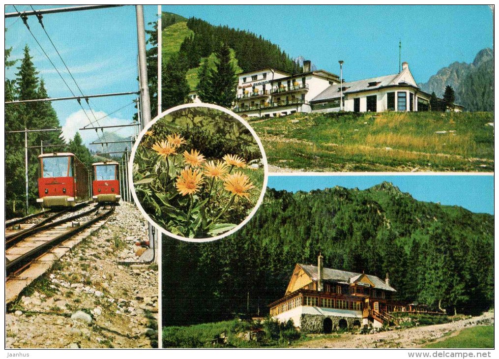 funicular - Hrebienok  Stary Smokovec - Vysoke Tatry - High Tatras - Czechoslovakia - Slovakia - unused - JH Postcards