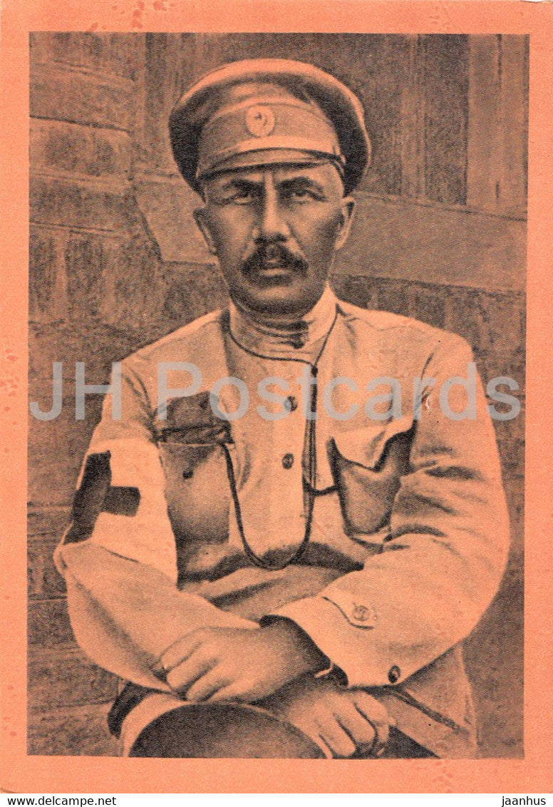 Russian writer Alexander Serafimovich - Medical orderly in the front , 1915 - 1962 - Russia USSR - unused - JH Postcards