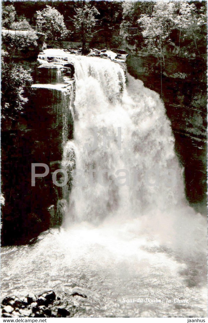 Saut Du Doubs - La Chute - waterfall - 10352 - old postcard - Switzerland - unused - JH Postcards