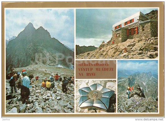 Lenin monument - Sedlo vaha - Vysoka mountain - Cesky - Vysoke Tatry - Czechoslovakia - Slovakia - used 1992 - JH Postcards