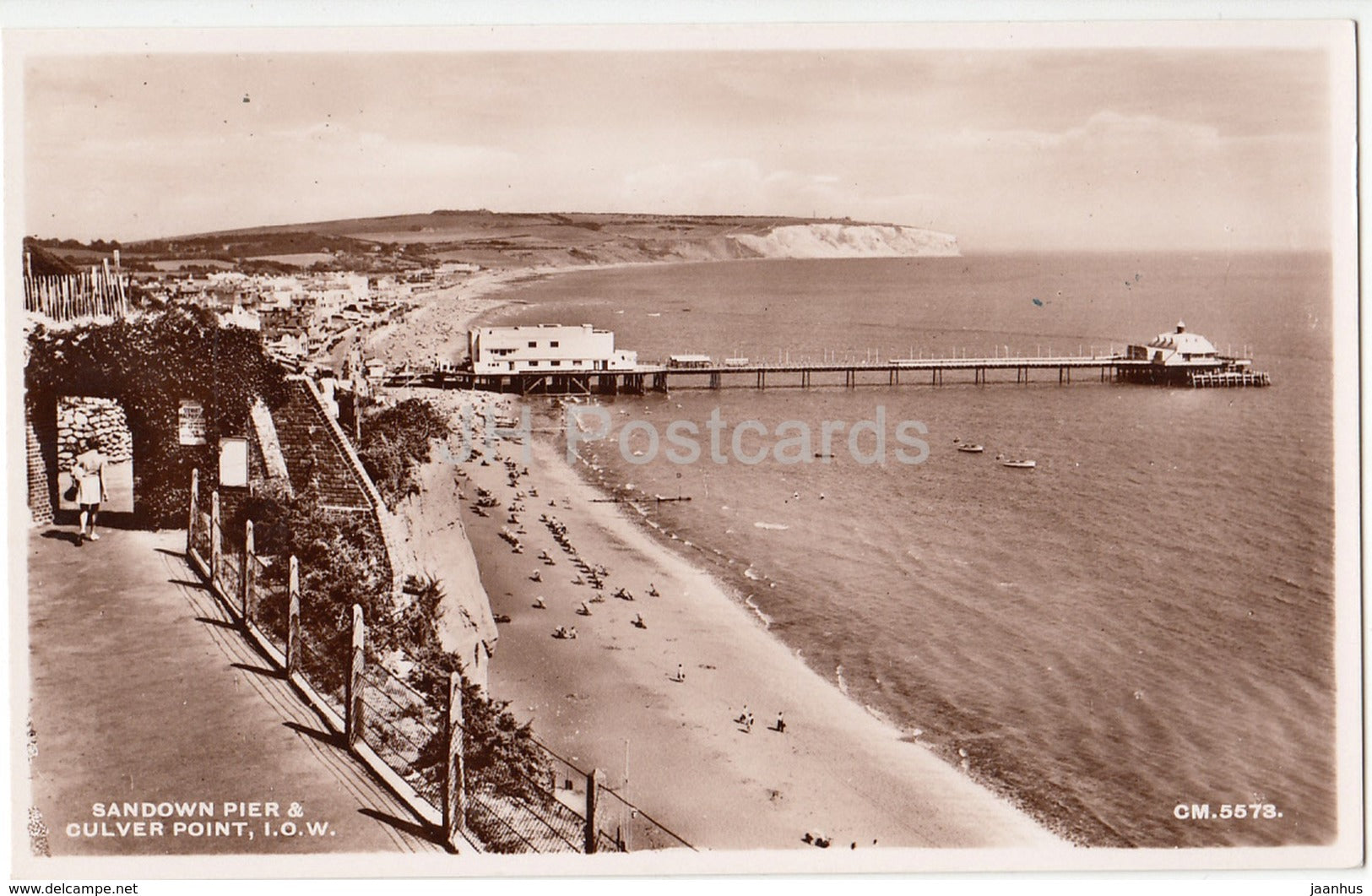 Culver Point - Sandown Pier - CM.5573 - 1952 - United Kingdom - England - used - JH Postcards