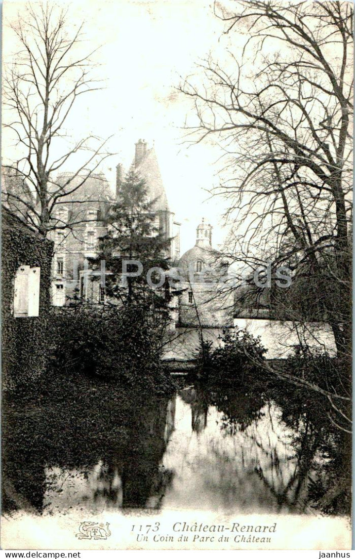 Chateau Renard - Chateaurenard - Un Coin du Parc du Chateau - park - castle - 1173 - old postcard - France - unused - JH Postcards