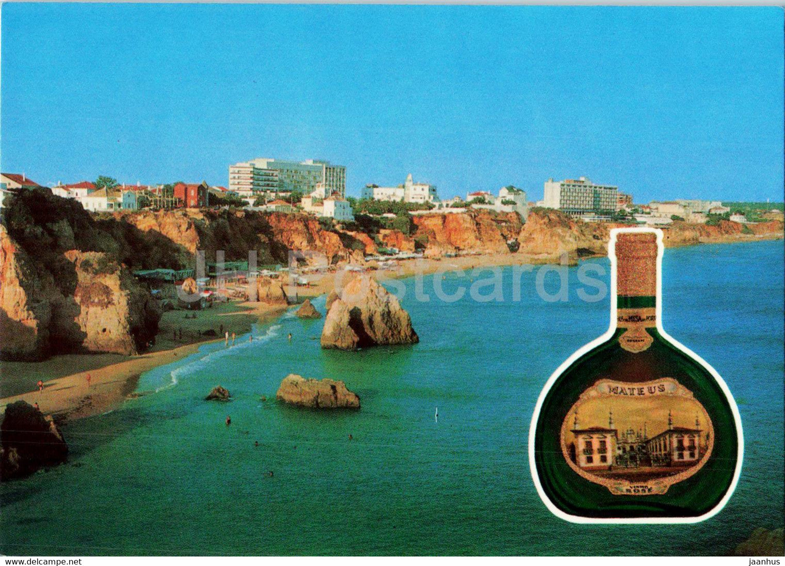 Praia da Rocha - Algarve - Mateus Rose - wine - Portugal - unused - JH Postcards