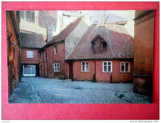 Yard of the building of the former alm-house , Eka Konvents - Old Town - Riga - 1974 - USSR Latvia - unused - JH Postcards