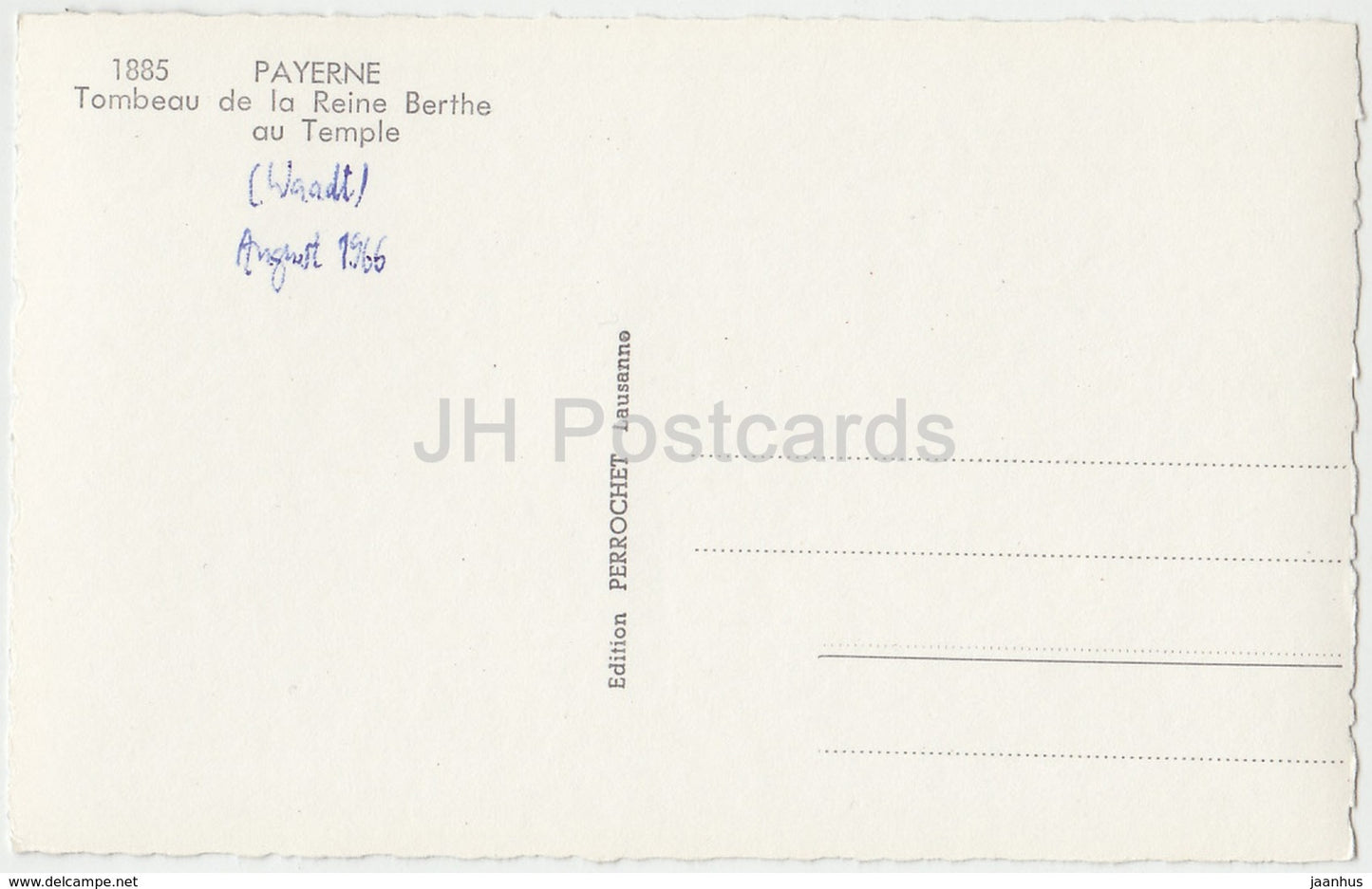 Payerne - Tombeau de la Reine Berthe au Temple - 1885 - Suisse - 1966 - cartes postales anciennes - occasion