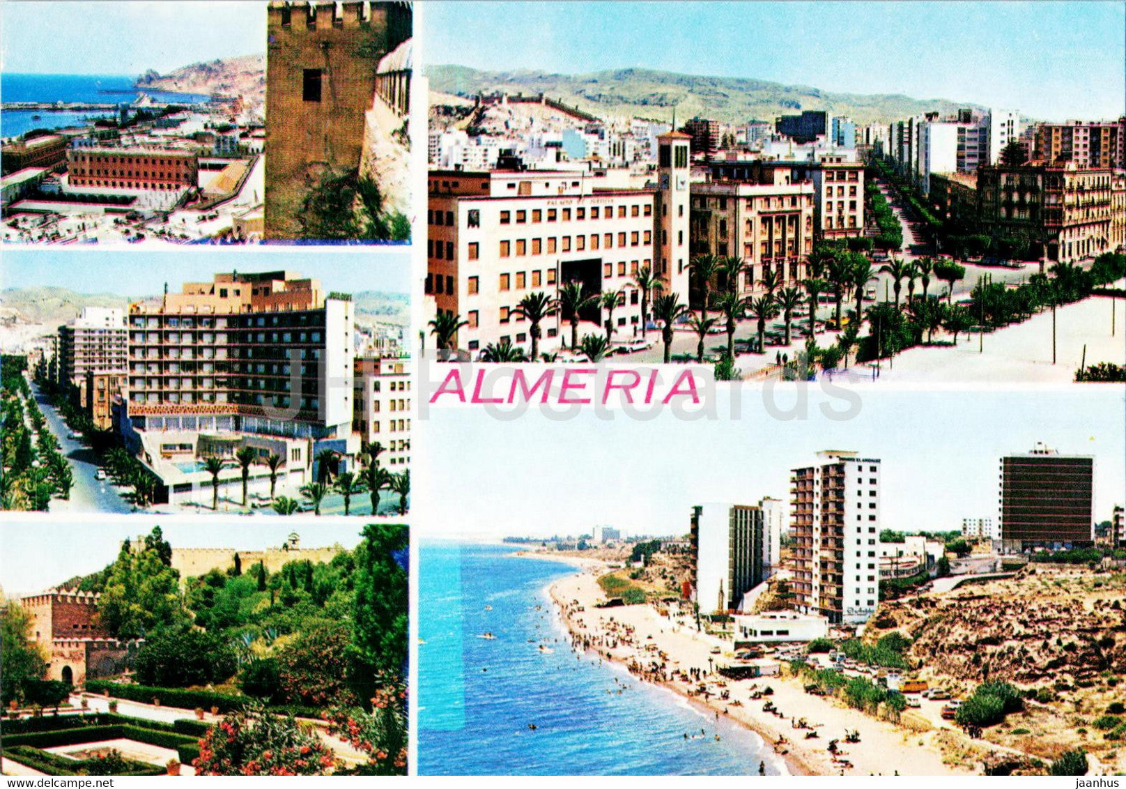 Almeria - beach - architecture - multiview - 2064 - Spain - unused - JH Postcards