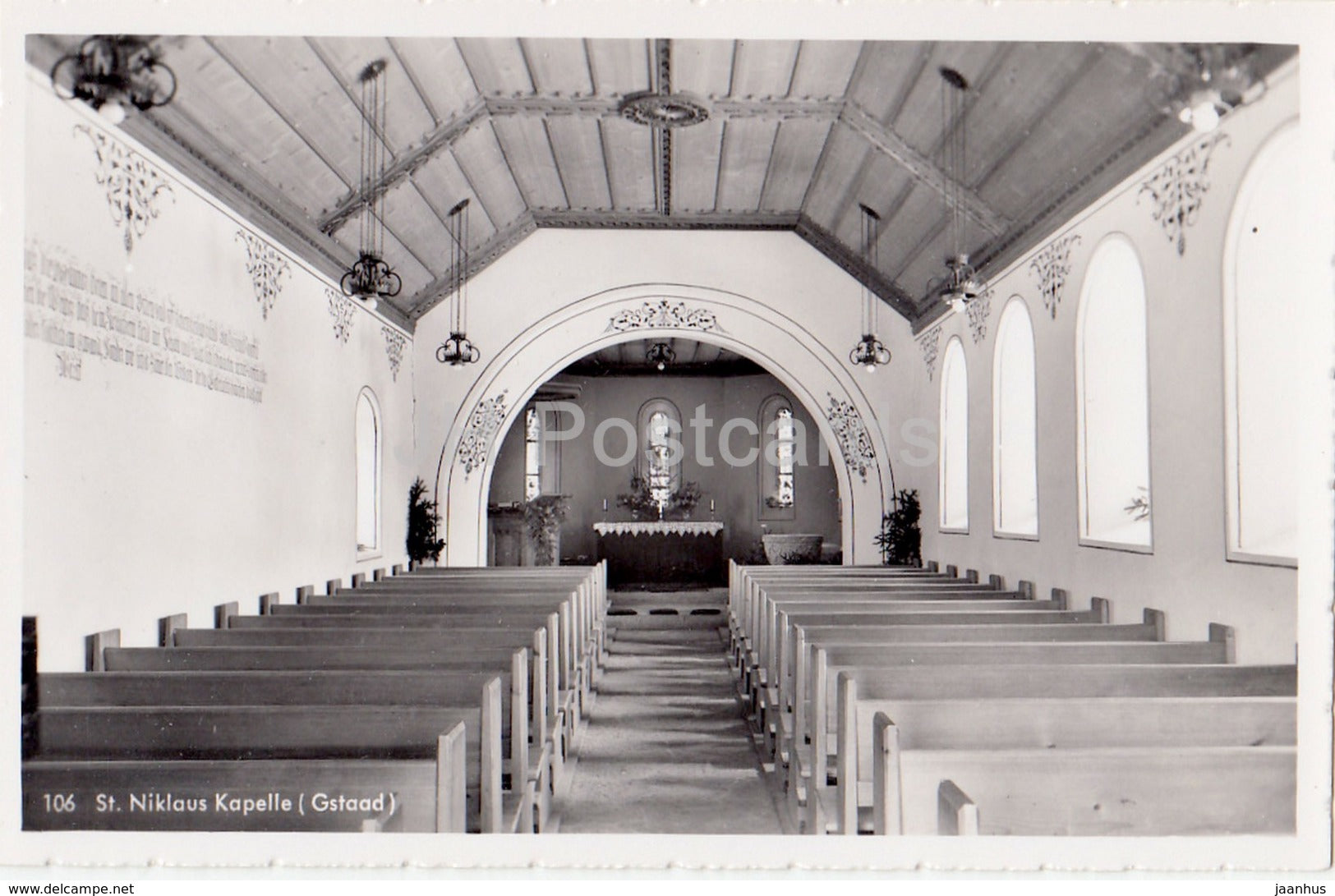 Gstaad - St. Niklaus Kapelle - 106 - Switzerland - 1958 - used - JH Postcards